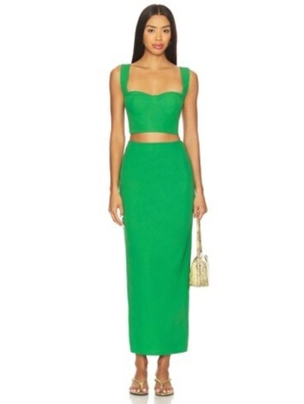 Superdown Veneda Skirt Set in Kelly Green